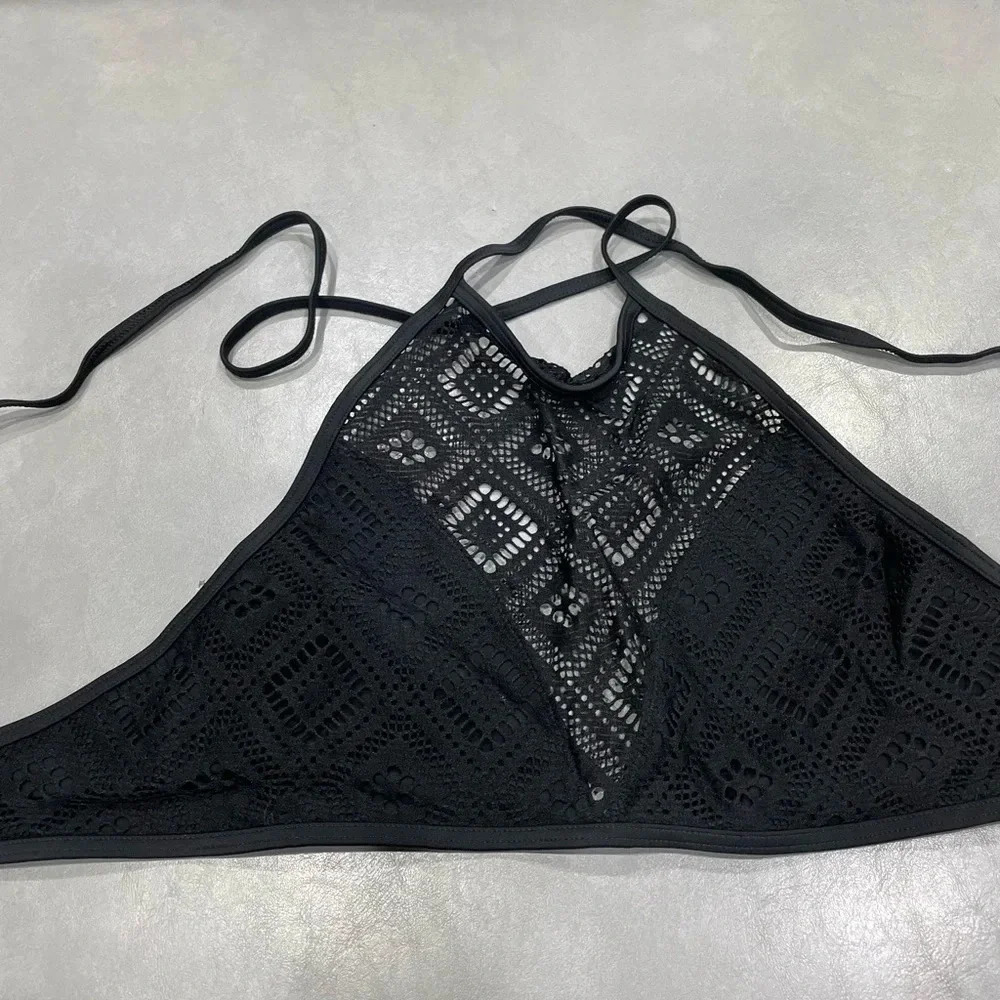 Aerie Crop Swim Top Size Small Crochet
